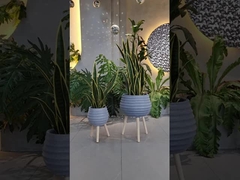 Handgeschnitzte Veredelung Verstärkter Tonplanter in Glasfaser für ein anpassbares Design