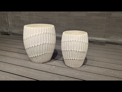 Innenhoteleigentumsgarten Hausverstärkter Tonpflanzer mit Entwässerungslöchern und eingebautem System