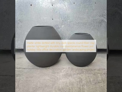 Matte weiß mit kleinen, dunklen Punkten runden Faser Tonpflanzer Leichtgewicht langlebiger, wartungsarmer Blütentopf Urlaub Villa Büro Dekoration Garten Landschaftsgestaltung Projekt