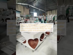 Extra großer, weißer, unregelmäßig runder Faser-Ton-Pflanzkübel mit geschwungenen, fließenden Konturen, leicht, langlebig, pflegeleicht, Blumentopf, Ferienvilla, Bürodekoration, Gartenlandschaftsprojekt