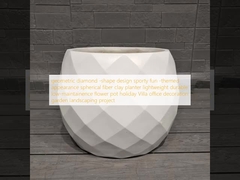 Geometrische Diamant-Form-Design sportliche Spaß-thematische Erscheinung Kugelfaser Tonpflanzer leichtes Gewicht langlebige Pflegearmatur Blumen Topf Urlaub Villa Büro Dekoration Garten Landschaftsgestaltung Projekt