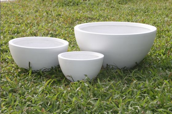 kaufen Moderne, runde Gartenpfannen aus Glasfaser, handgeschnitzt, leichtgewichtig online manufacture