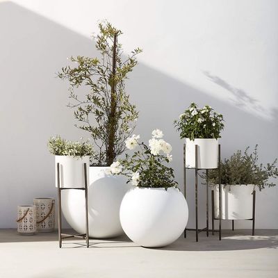 kaufen Einfache Saubere glänzende Oberfläche Glasfaserblumenpfannen für künstliche Pflanzen Dekor online manufacture
