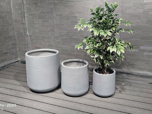 kaufen Dauerhafter Blumenpflanzer aus blauer Tonfaser mit Drainage online manufacture