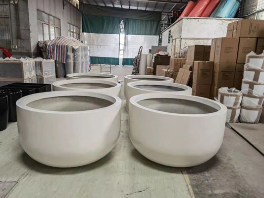 kaufen Große hohe Glasfaserpflanzpflanzpfannen für die Außengartendekoration online manufacture