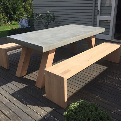 kaufen Wasserdichtes GRC Beton-Tischset für langlebige Luxusbeton-Außenmöbel online manufacture