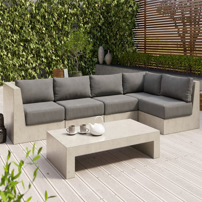 kaufen China Foshan Stadt Beton Terrassen Seitentisch für Außendekorationsbeton Tisch Set Bänke online manufacture