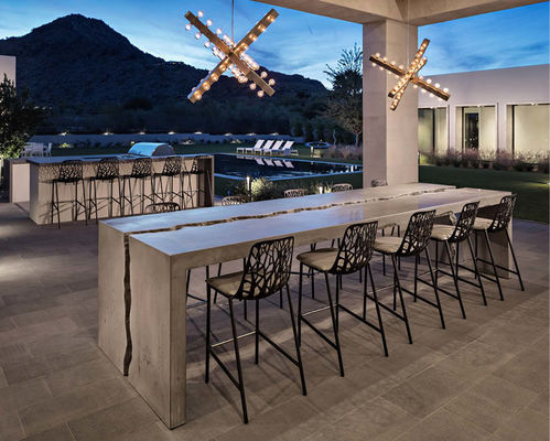 kaufen Grauer Beton-Rechteck-Patio-Tisch Set Außen GRC Beton-Tischbank online manufacture