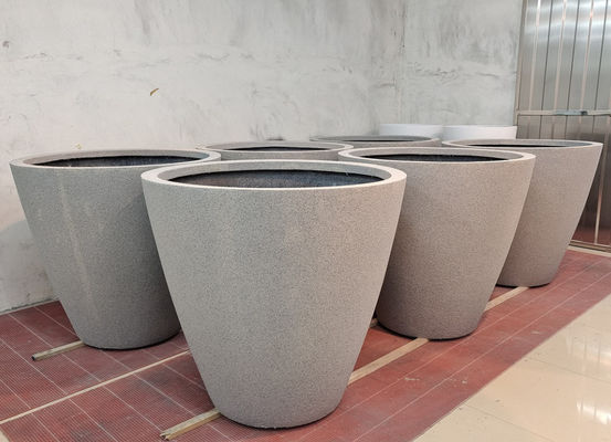 kaufen angepasste Farb-Runde Glasfaserpflanztopf mit Drainage-Loch online manufacture