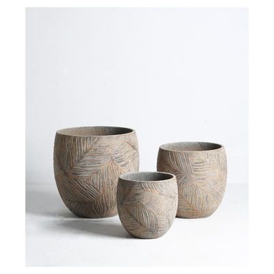 kaufen Moderne runde Form Wetterbeständiges Indoor Outdoor GRC Pflanzpoten mit Drainage Loch online manufacture