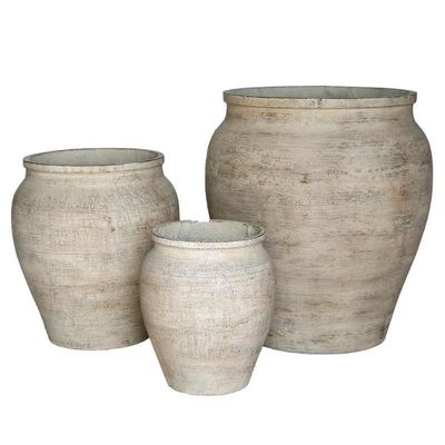 kaufen Moderne Keramik-Große Zementpfannen Zementblumenpfannen mit Drainage und UV-Schutz online manufacture