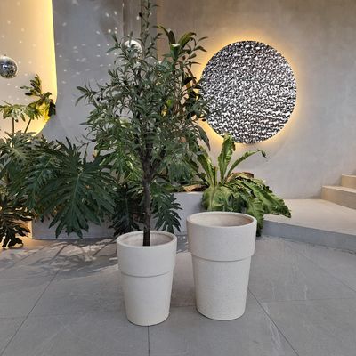 kaufen Customized Fiber Cement Topf mit handgeschnitzter Veredelung Die ultimative Pflanzenanzeige Lösung online manufacture