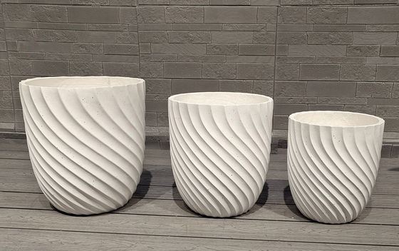 kaufen Charakteristisch textierte Oberfläche Fiber Clay Planter mit frostbeständigem Charakter und modernem Stil online manufacture
