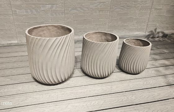 kaufen Stylische runde Fiberclay Planter für Warmer und Grill Camping Brenner online manufacture