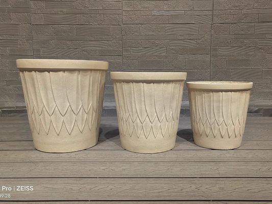 kaufen Innenhoteleigentumsgarten Hausverstärkter Tonpflanzer mit Entwässerungslöchern und eingebautem System online manufacture