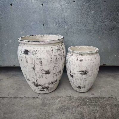 kaufen Fabrikzulieferungen Minimalistische Vintage-Tonblumentöpfe Außenpflanzungsdekor für Hausgarten Fasermaterial online manufacture