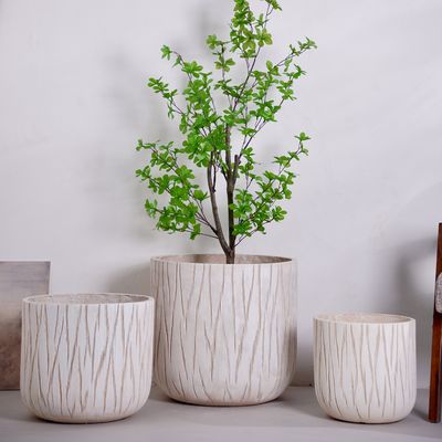 kaufen Fabrikverkauf Heißer Verkauf Wohnkultur Fiber Clay Töpfe Garten Pflanzen Blumentopf Sets für Wohnkultur Qualitäts Pflanzgefäße & Blumentöpfe online manufacture