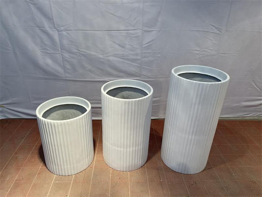 Garten-Faschenglas-Blütenkrüge Harzpflanzer in schwarz-weiß