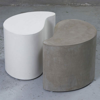Weiß-Grau-Moderne Beton-Außen-Esstisch-Patio-Tisch