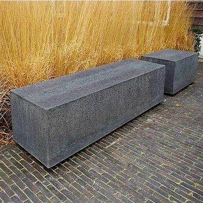 Außenrechteckiger / Runder GRC Beton Terrassentisch mit Sitzbänken