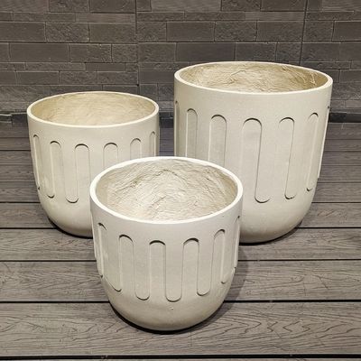 Φ170*H210 Fiberclay Planter Moderne Ergänzung des Innen- und Außenraums