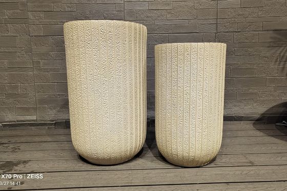 Fiber Clay Round Planter in modernem Fiber Zement Topf für jeden Raum
